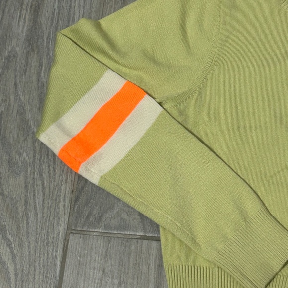 LIKE NEW! Women's Anthropologie Green/Orange Cardigan - MEDIIUM - Picture 5 of 10